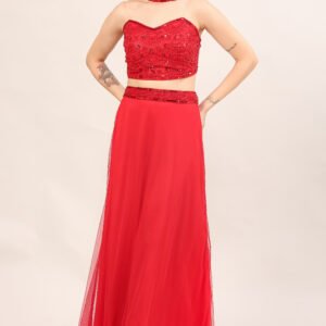 RED TOP WITH SKIRT